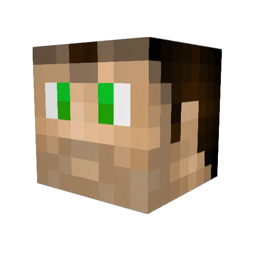Altymira Minecraft avatar head, 3D render