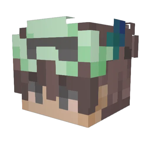 Alu55111 Minecraft avatar head, 3D render