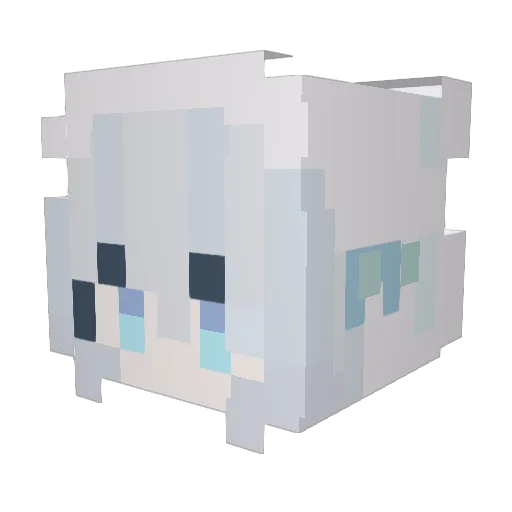 AlubcNya Minecraft avatar head, 3D render