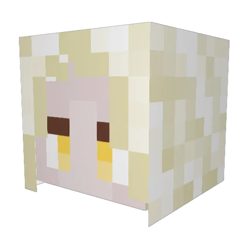 Alucard05 Minecraft avatar head, 3D render