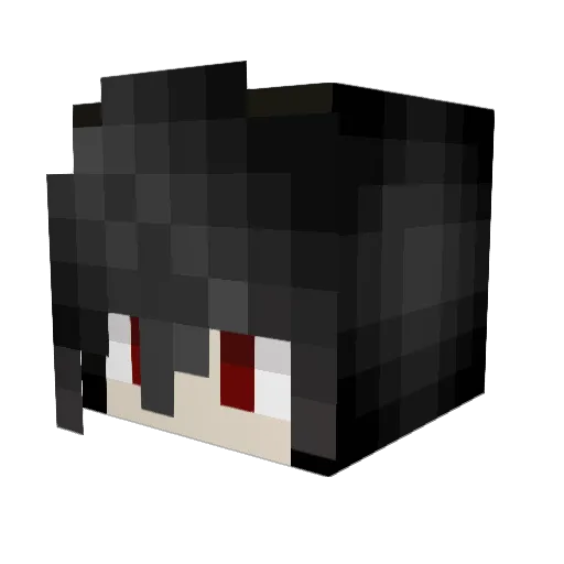 Alucard Minecraft avatar head, 3D render
