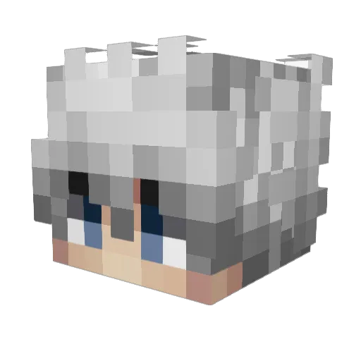 AlucardQT Minecraft avatar head, 3D render