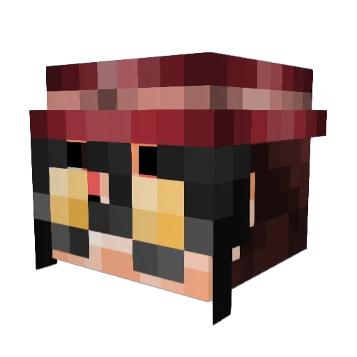 AlucardWheeler Minecraft avatar head, 3D render