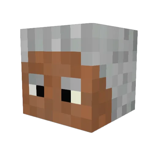 Alucarta Minecraft avatar head, 3D render