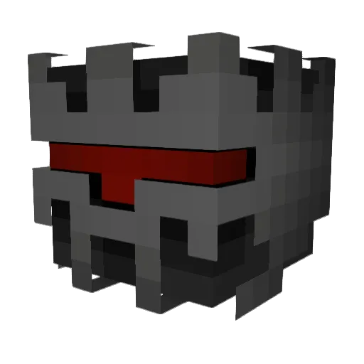 Alucarus Minecraft avatar head, 3D render