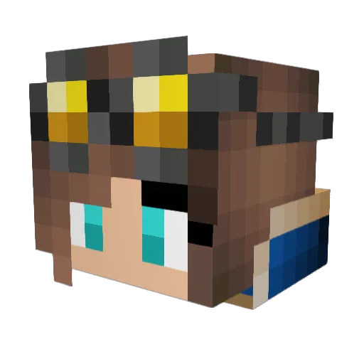 Alue360 Minecraft avatar head, 3D render