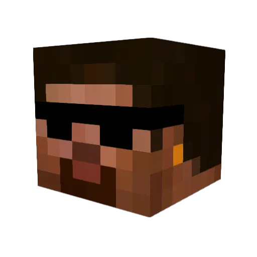 Aluhelga Minecraft avatar head, 3D render