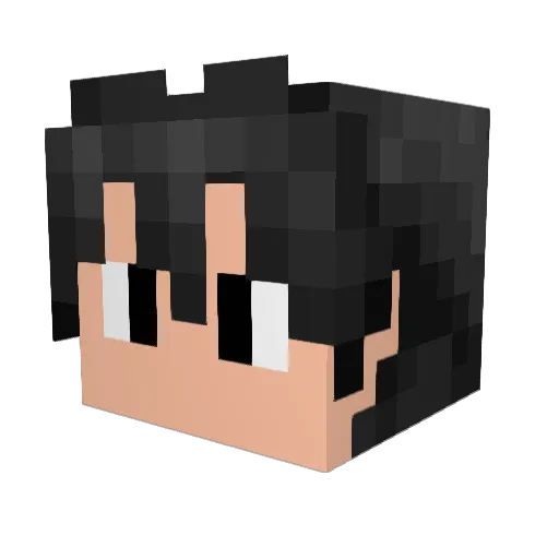 Alullu Minecraft avatar head, 3D render