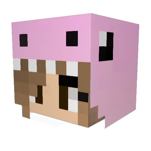 Alum3N Minecraft avatar head, 3D render