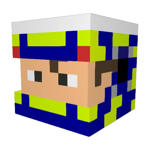 AluminumOwl Minecraft avatar head, 3D render