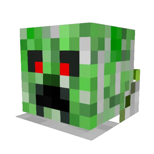 Alumjha Minecraft avatar head, 3D render