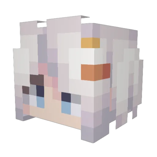 Alumopper_ Minecraft avatar head, 3D render