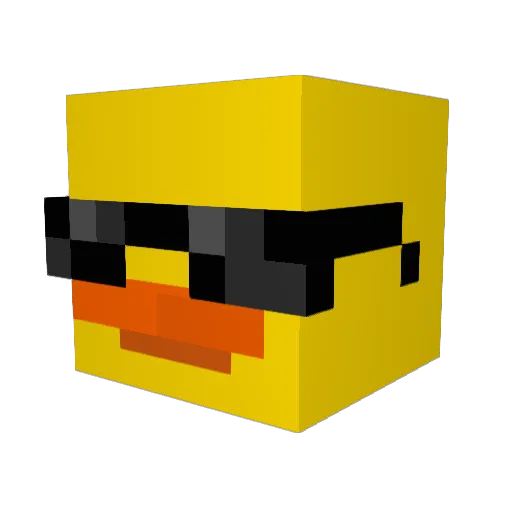 AlunJi Minecraft avatar head, 3D render