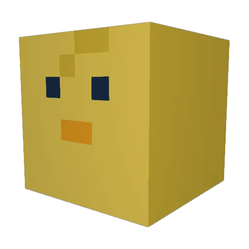 Aluniaaa Minecraft avatar head, 3D render