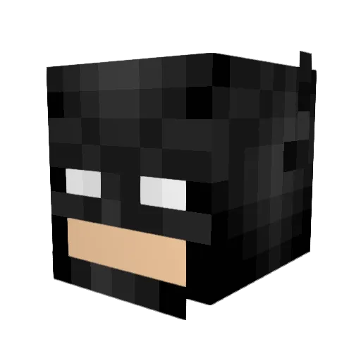 Aluniel Minecraft avatar head, 3D render