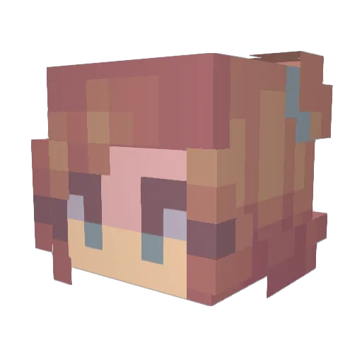 Alura8 Minecraft avatar head, 3D render