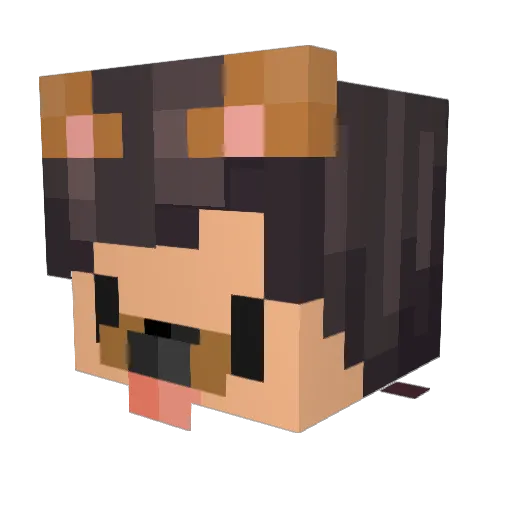 Alurab Minecraft avatar head, 3D render