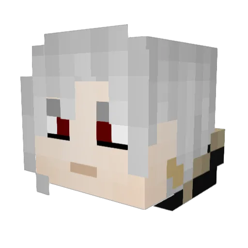 Alurion Minecraft avatar head, 3D render