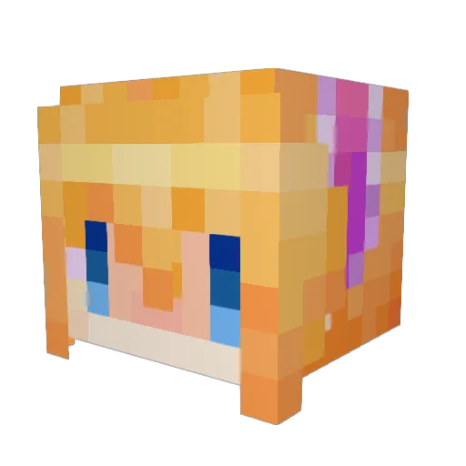 Alus1220 Minecraft avatar head, 3D render