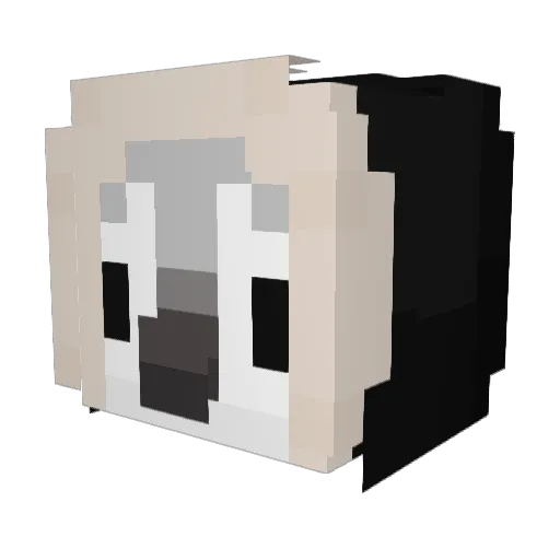 Aluschno Minecraft avatar head, 3D render