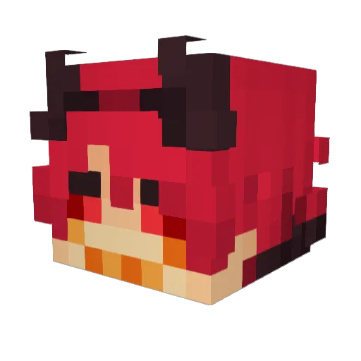 Alustord Minecraft avatar head, 3D render