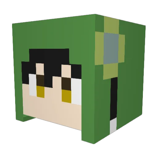 Aluto Minecraft avatar head, 3D render
