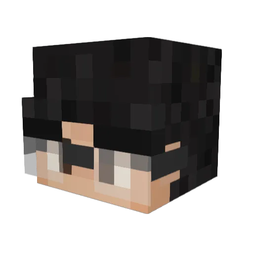 AluxxB Minecraft avatar head, 3D render