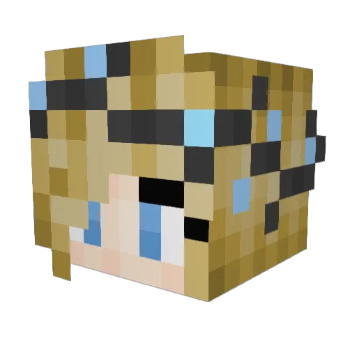 AlvaJarp Minecraft avatar head, 3D render