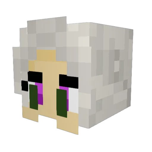Alva_Edison Minecraft avatar head, 3D render