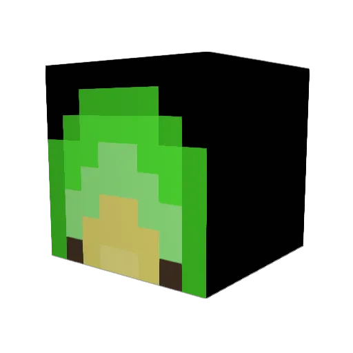 Alvacado Minecraft avatar head, 3D render
