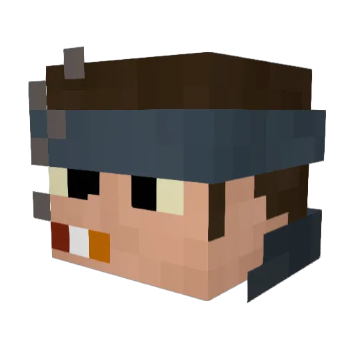 Alvarium Minecraft avatar head, 3D render