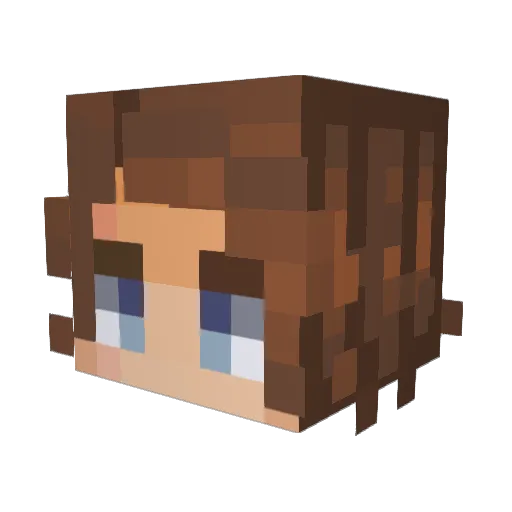 AlvaroLoca Minecraft avatar head, 3D render