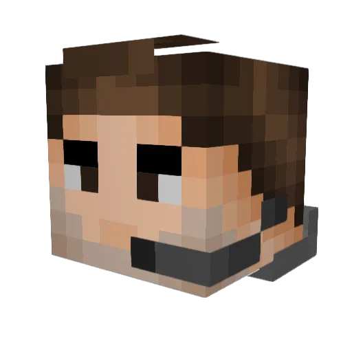 AlvaroYT Minecraft avatar head, 3D render