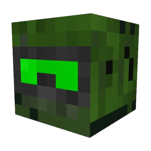 Alvatroll Minecraft avatar head, 3D render
