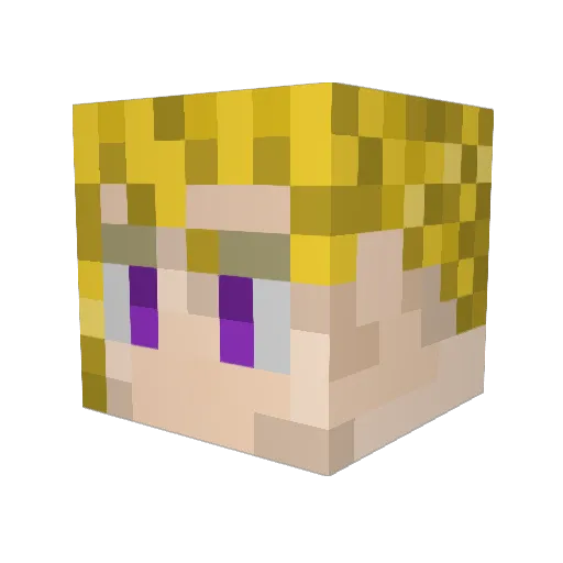 Alvdis Minecraft avatar head, 3D render