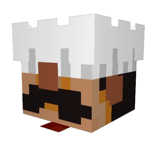 Alveerth Minecraft avatar head, 3D render