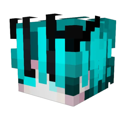 Alveinz Minecraft avatar head, 3D render