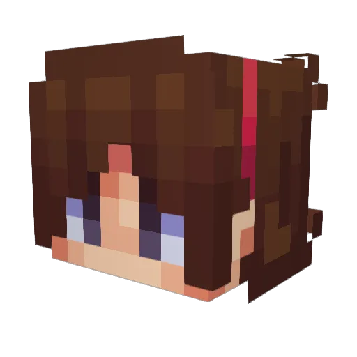 Alvelito Minecraft avatar head, 3D render