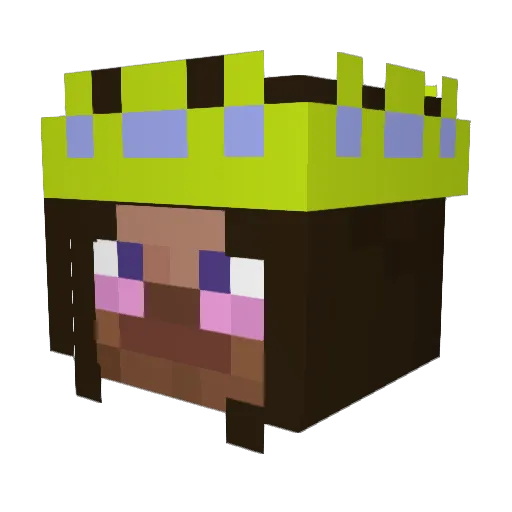 Alveolus Minecraft avatar head, 3D render