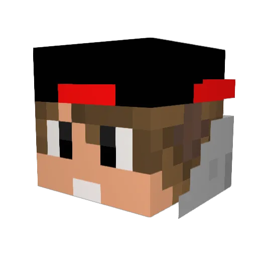 AlvesGetrekt Minecraft avatar head, 3D render
