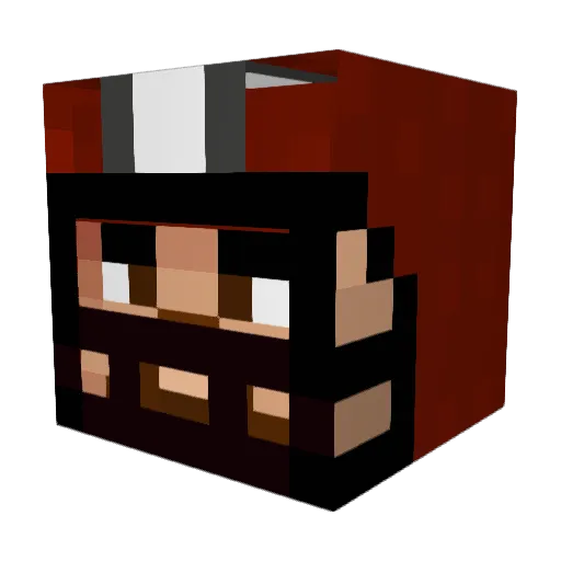 AlveysPurfe Minecraft avatar head, 3D render