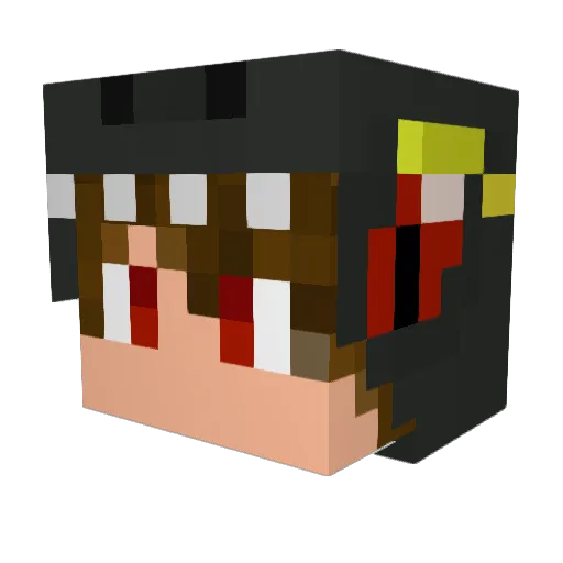 Alvi15 Minecraft avatar head, 3D render