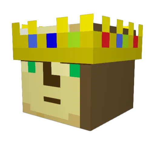 Alvin65 Minecraft avatar head, 3D render