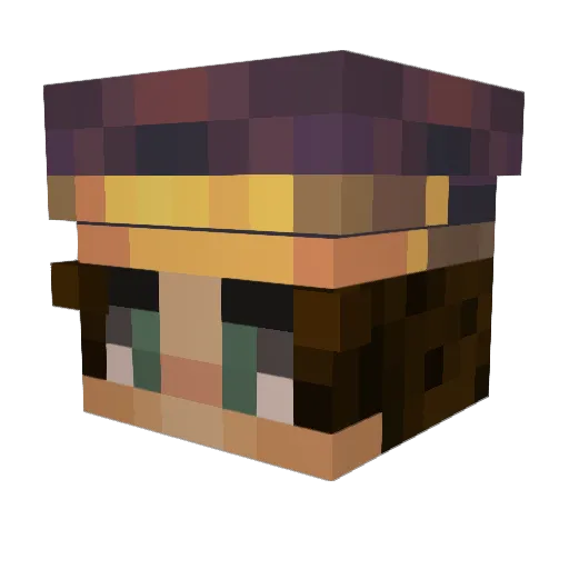 AlvinKai Minecraft avatar head, 3D render