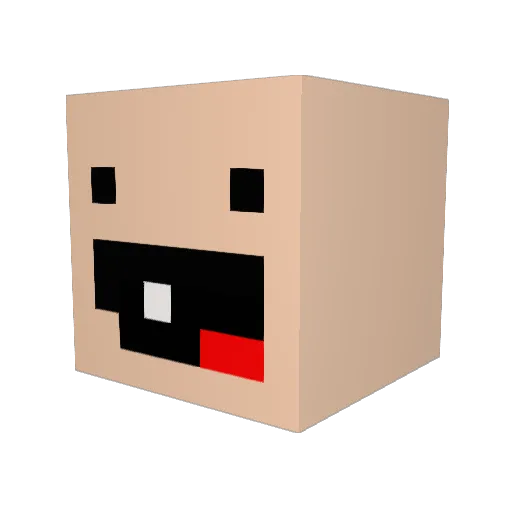 Alvin_Tsai Minecraft avatar head, 3D render