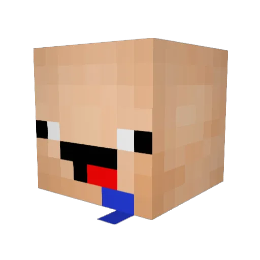 Alvin_sheep Minecraft avatar head, 3D render