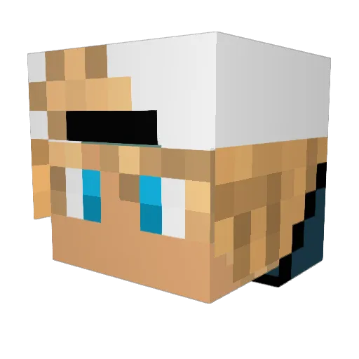 Alvinproplayer Minecraft avatar head, 3D render