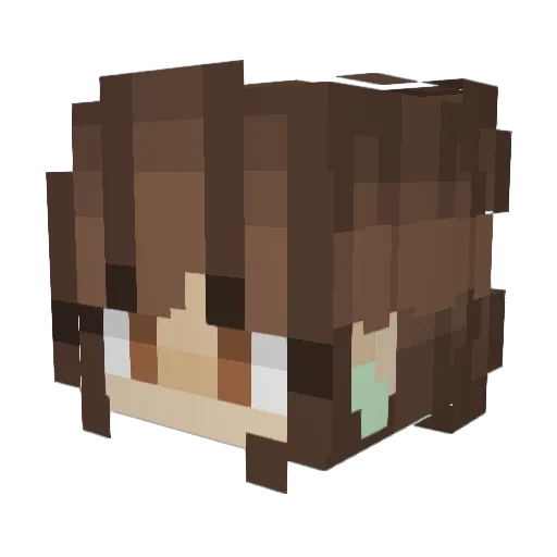 Alvisen02 Minecraft avatar head, 3D render