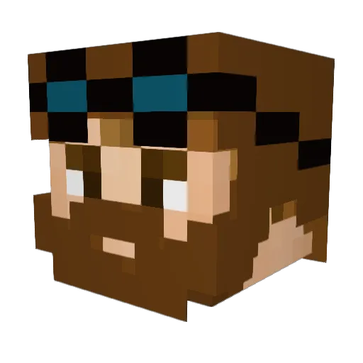 Alvorton Minecraft avatar head, 3D render