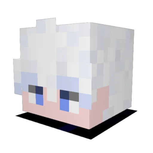 Alvrenity Minecraft avatar head, 3D render